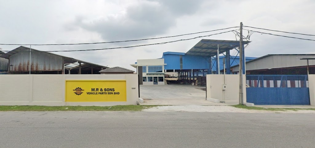 Full view of the M.R. & Sons Vehicle Parts Sdn. Bhd. facility gate and warehouse yard, Jalan Kuala Pari, Menglembu, Perak.